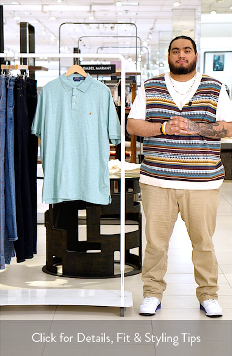 Classic Fit Solid Green Cotton Jersey Polo, sales video thumbnail