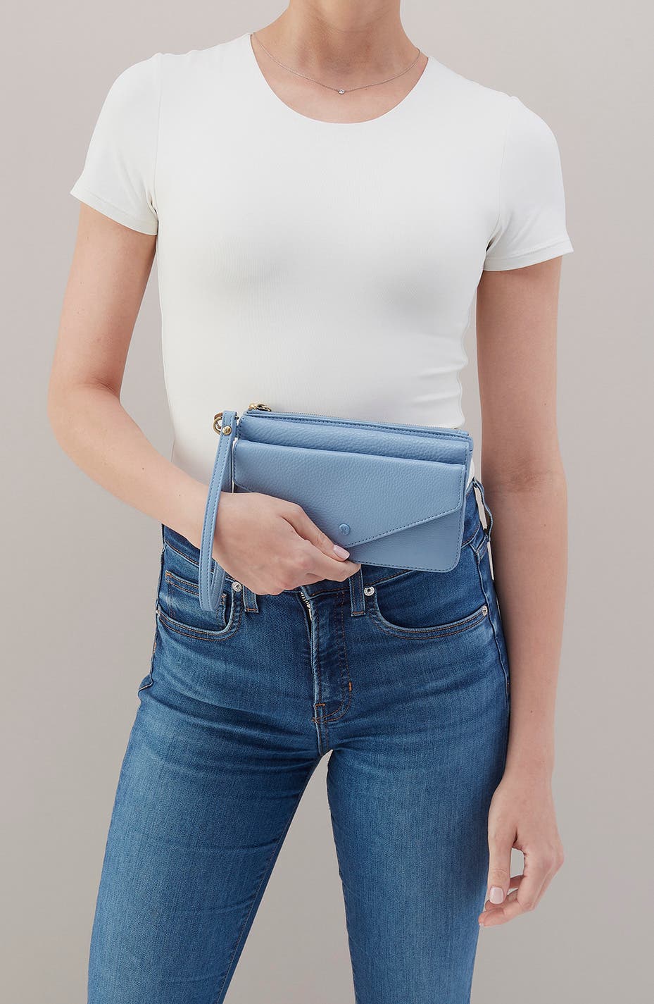 Goldie Leather Wristlet, Alternate, color, SEABREEZE
