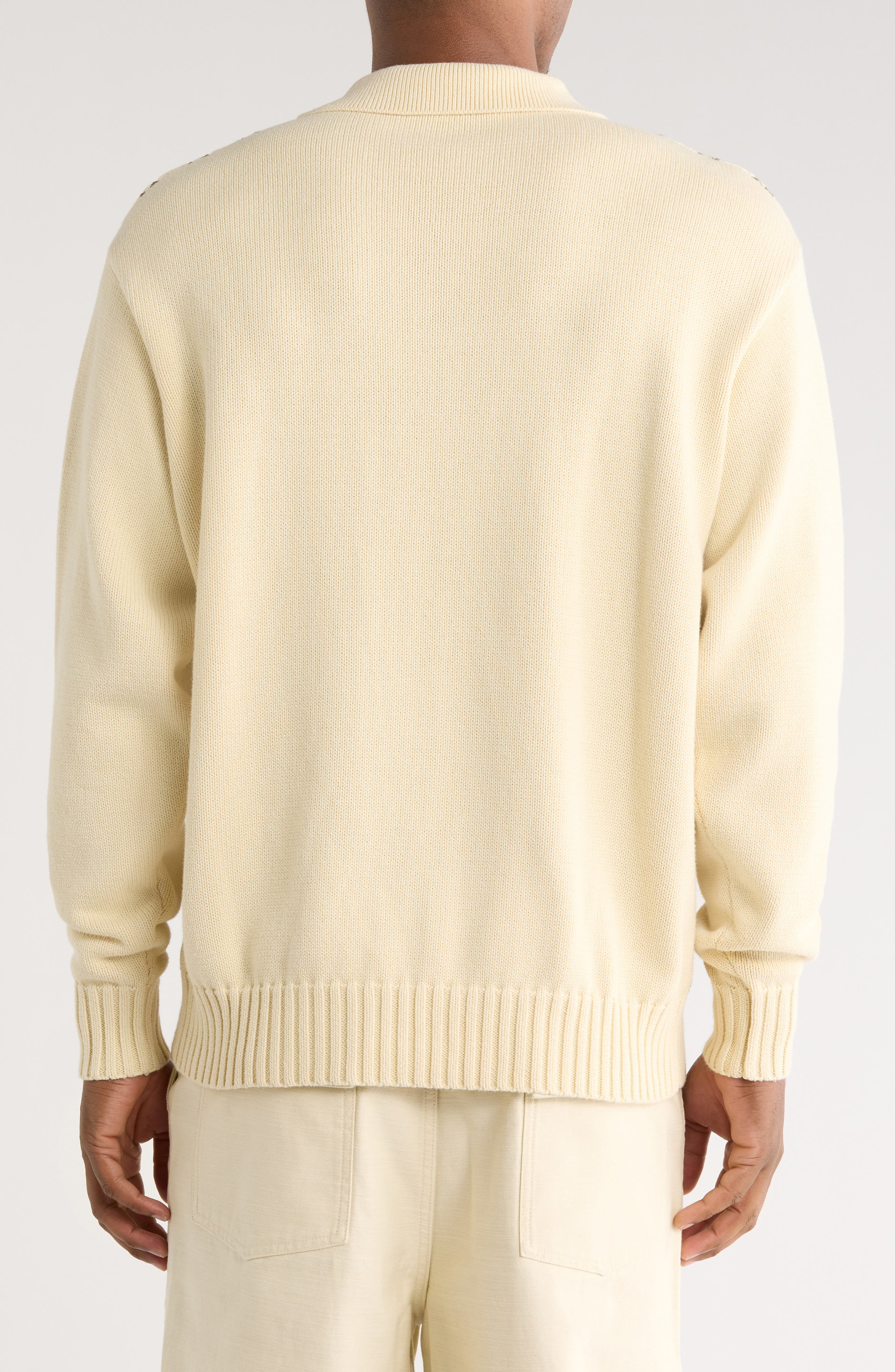 Links Cotton Quarter Zip Polo Sweater - image 2