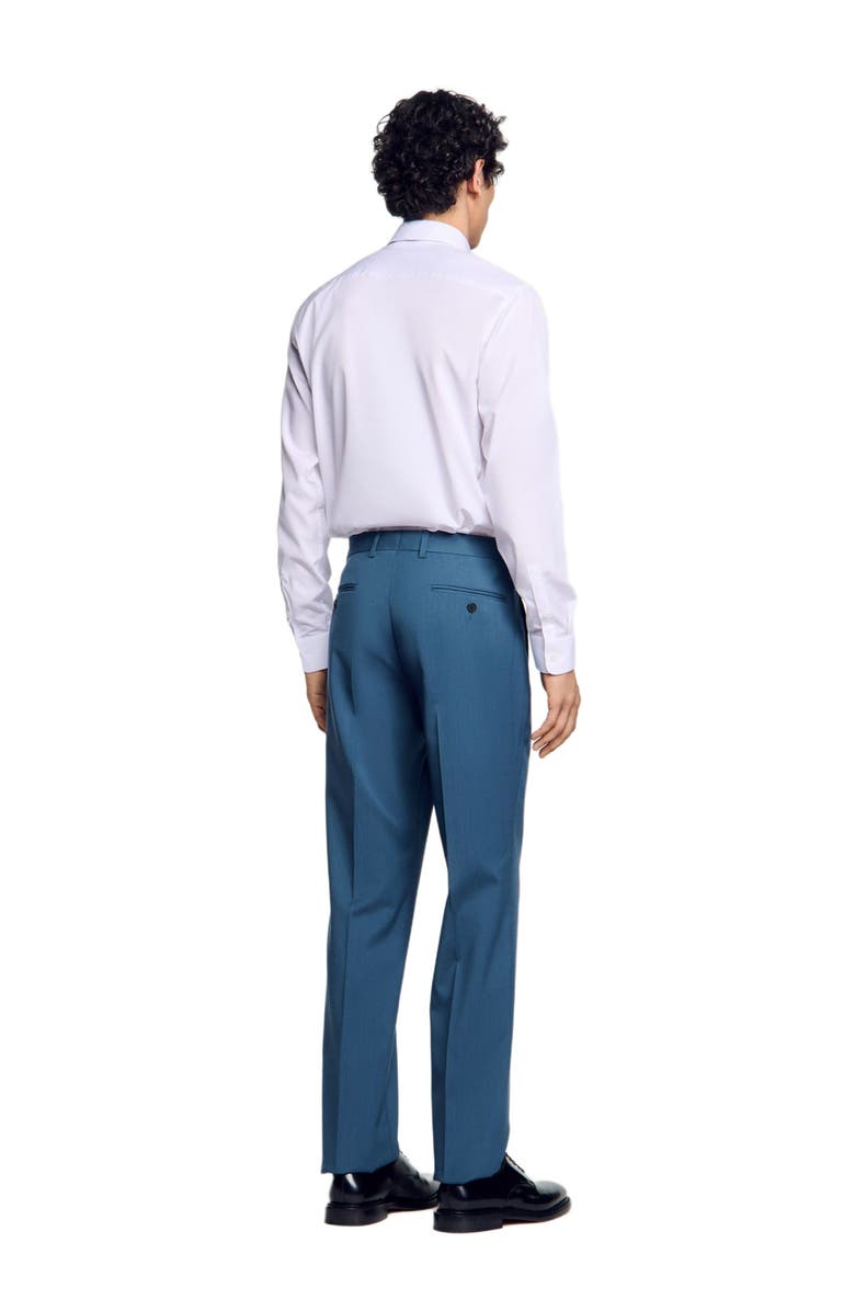 SANDRO Wool suit trousers, Alternate, color, Thunderstorm Blue