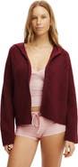 COTTON ON BODY Women's Zip Through Oversized Knit Hoodie