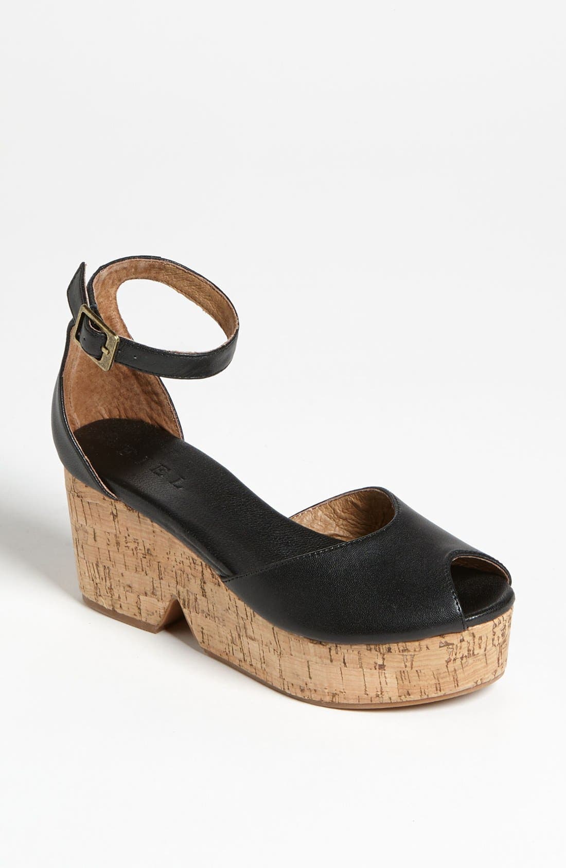 'Wolfe' Sandal, Main, color, BLACK