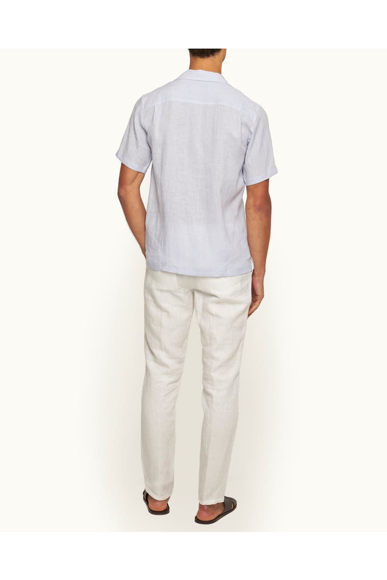 Griffon Lino Tailored Fit Smart Italian Linen Trousers, Alternate, color, WHITE SAND