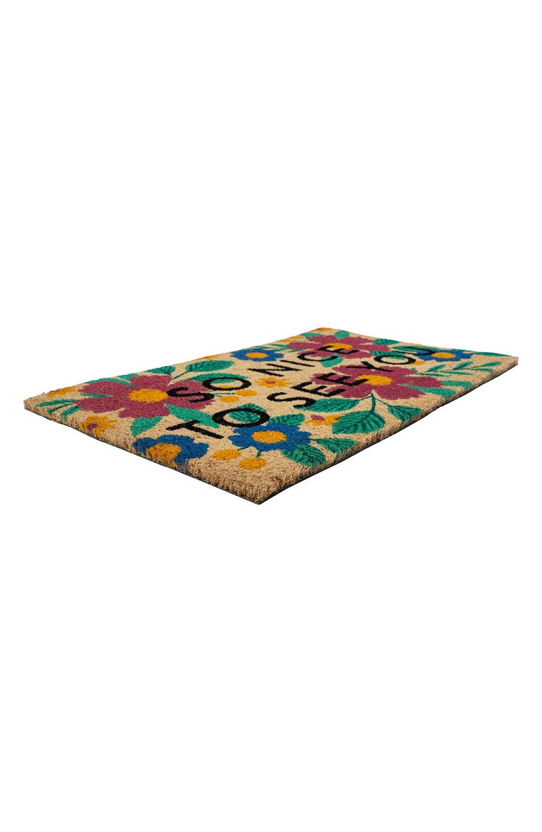 ENTRYWAYS Nice to See You Doormat, Alternate, color, Brown Multi