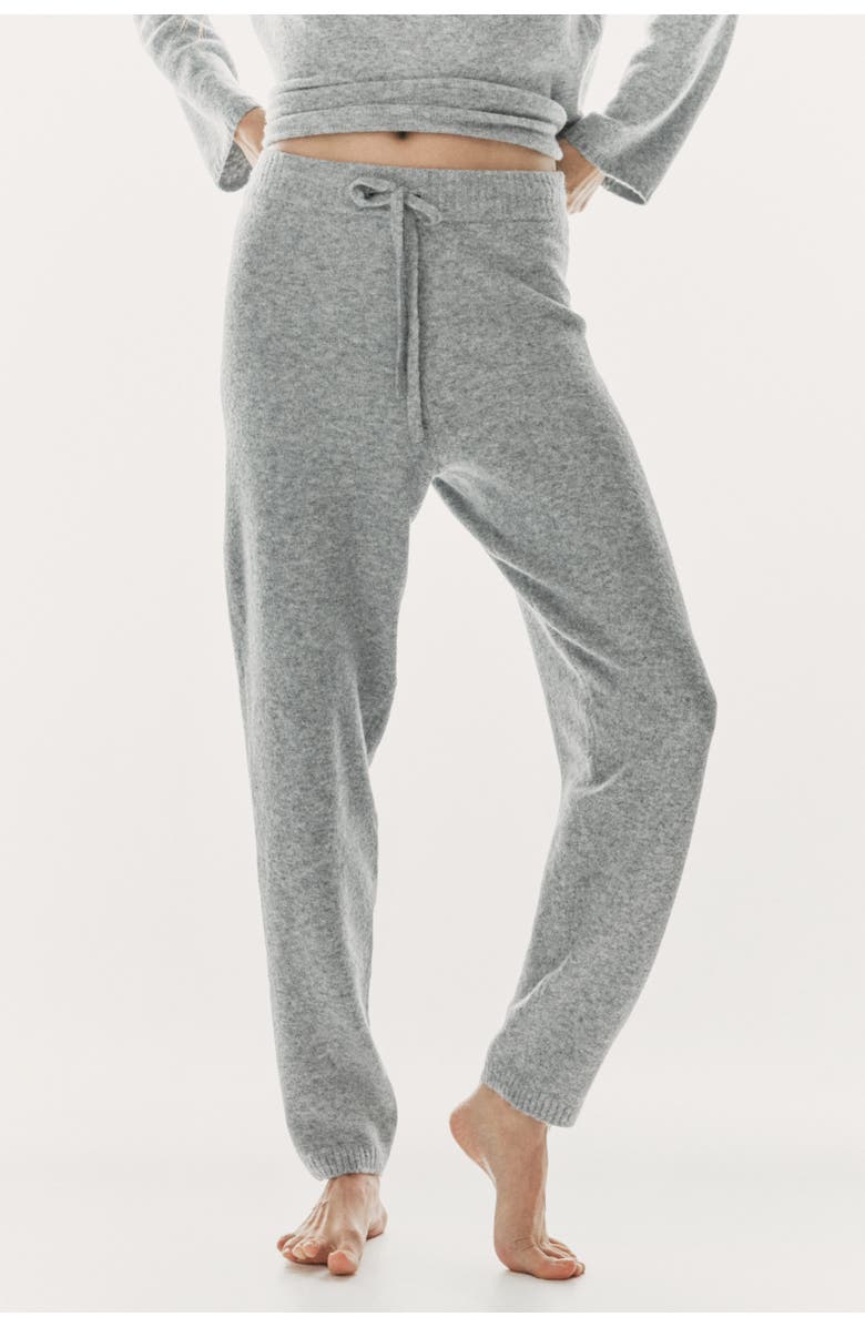 H&M Fine-knit Joggers, Alternate, color, Gray Melange