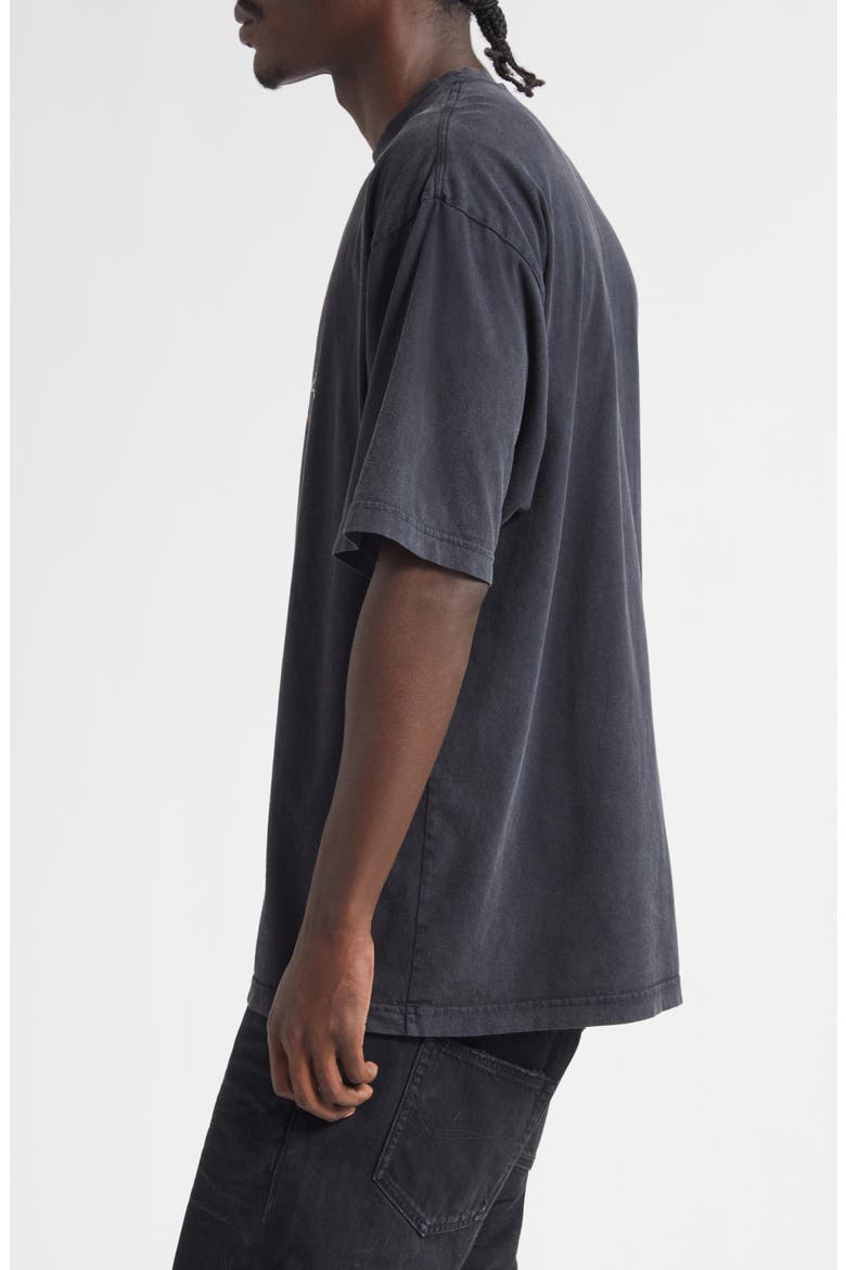 Logo Cotton Graphic T-Shirt, Alternate, color, FADED WASHED BLACK