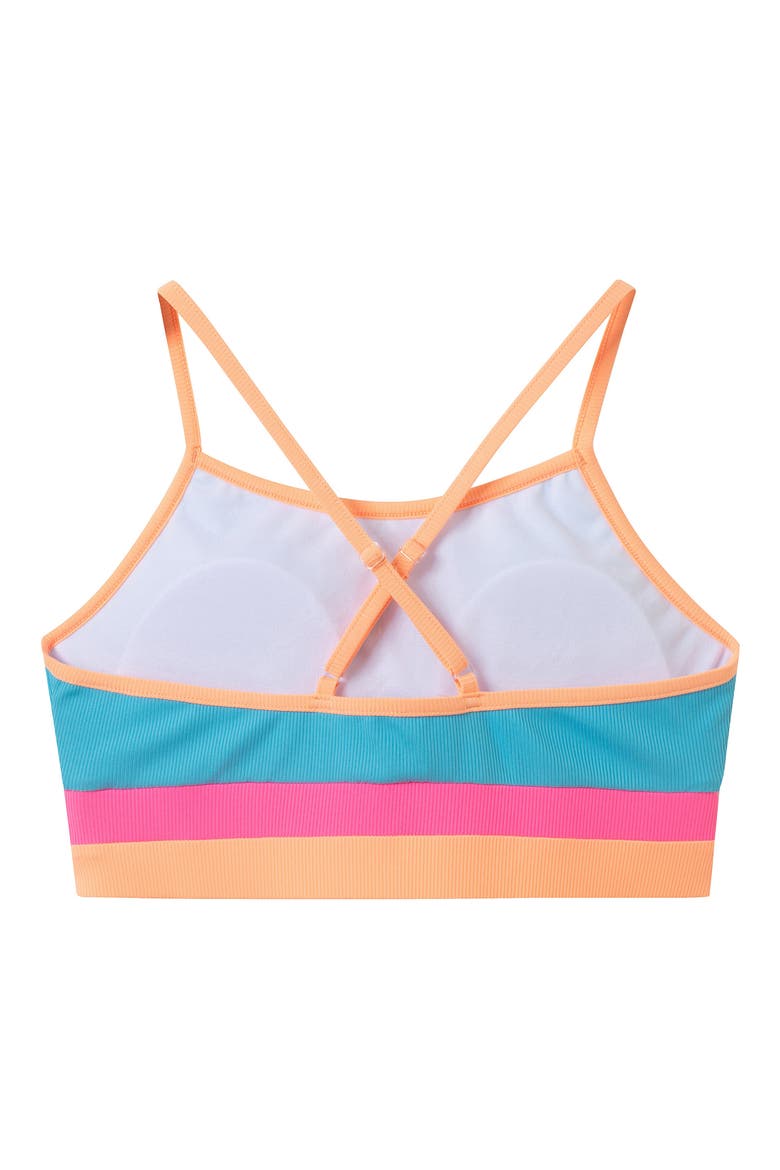 Kids' Rib Colorblock Two-Piece Swimsuit, Alternate, color, BLUE CLRBL