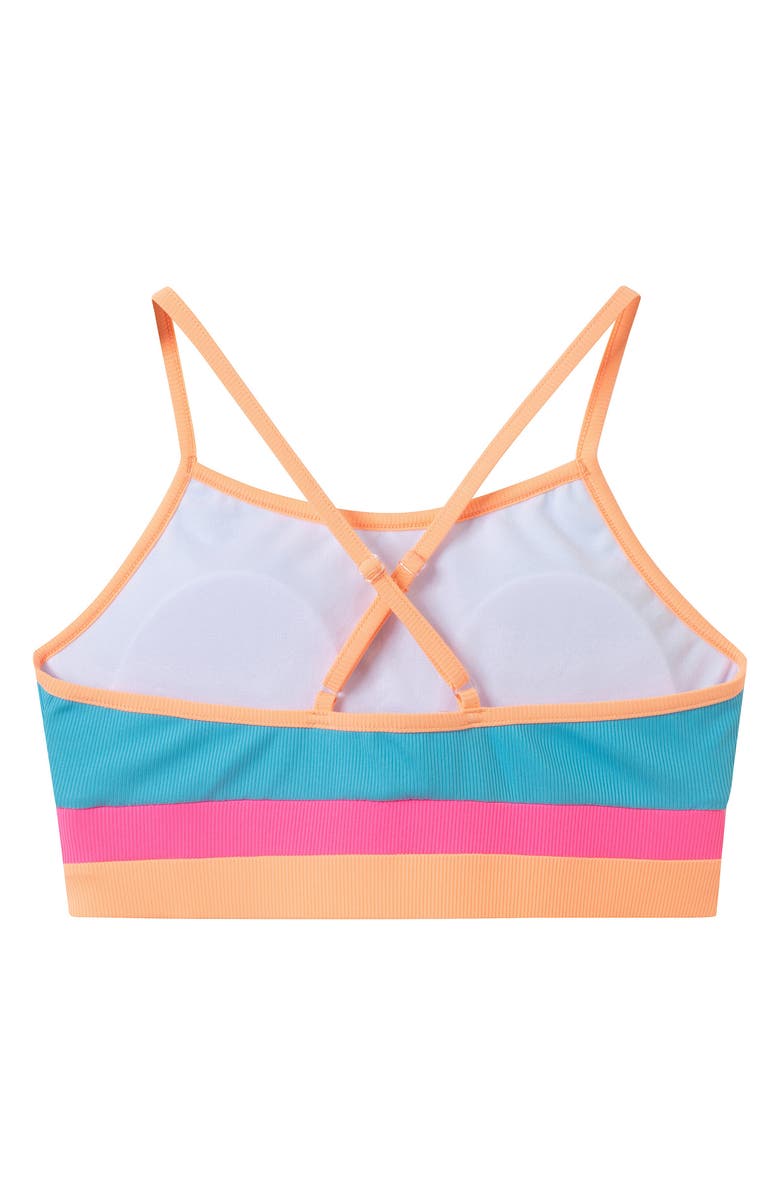 Andy & Evan Kids' Rib Colorblock Two-Piece Swimsuit, Alternate, color, Blue Clrbl