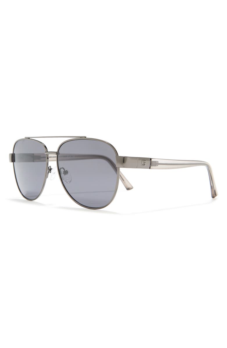 GUESS 58mm Aviator Sunglasses, Alternate, color,