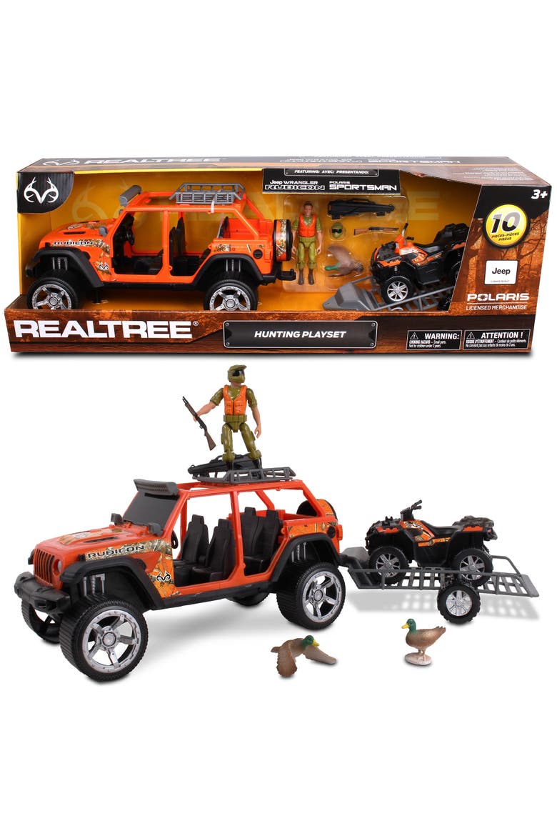 10pc Hunting Playset Jeep Wrangler w/ Ducks, Alternate, color, Multicolored