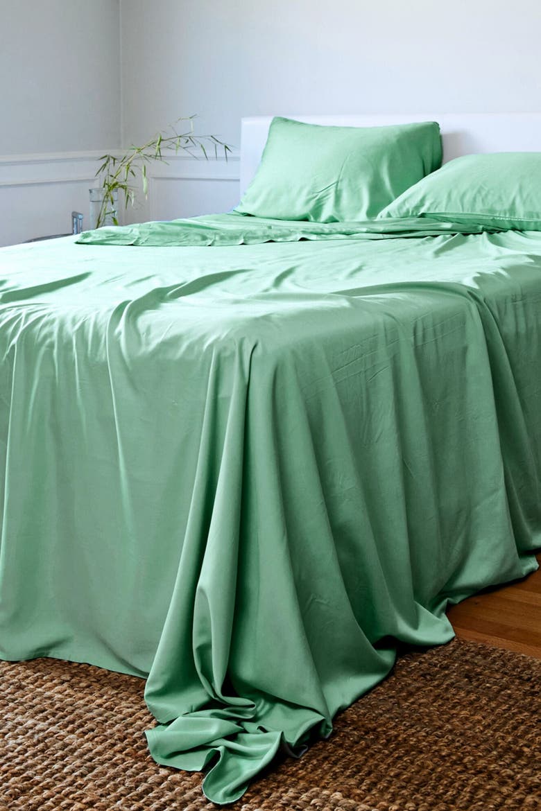 Cooling 100% Viscose Sheet Set - Soft, Breathable Comfort, Alternate, color, Seaglass