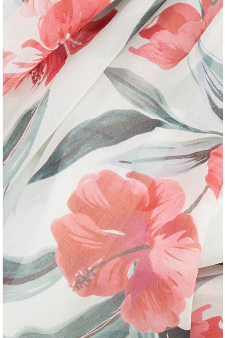 Dimma Floral Print Silk Scarf, Alternate, color, POWDER