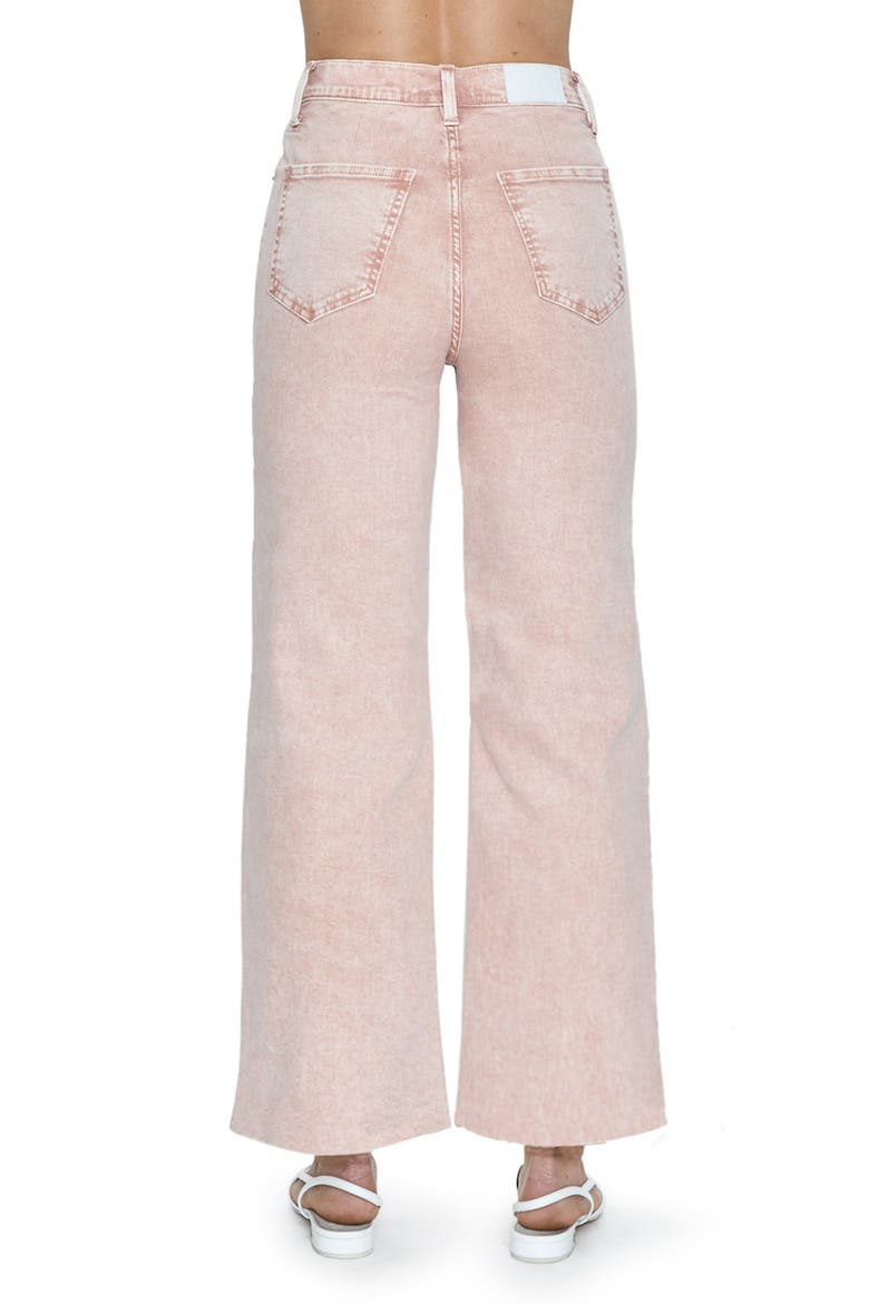 Penny High Waist Raw Hem Wide Leg Jeans, Alternate, color, MELLOW ROSE SNOW