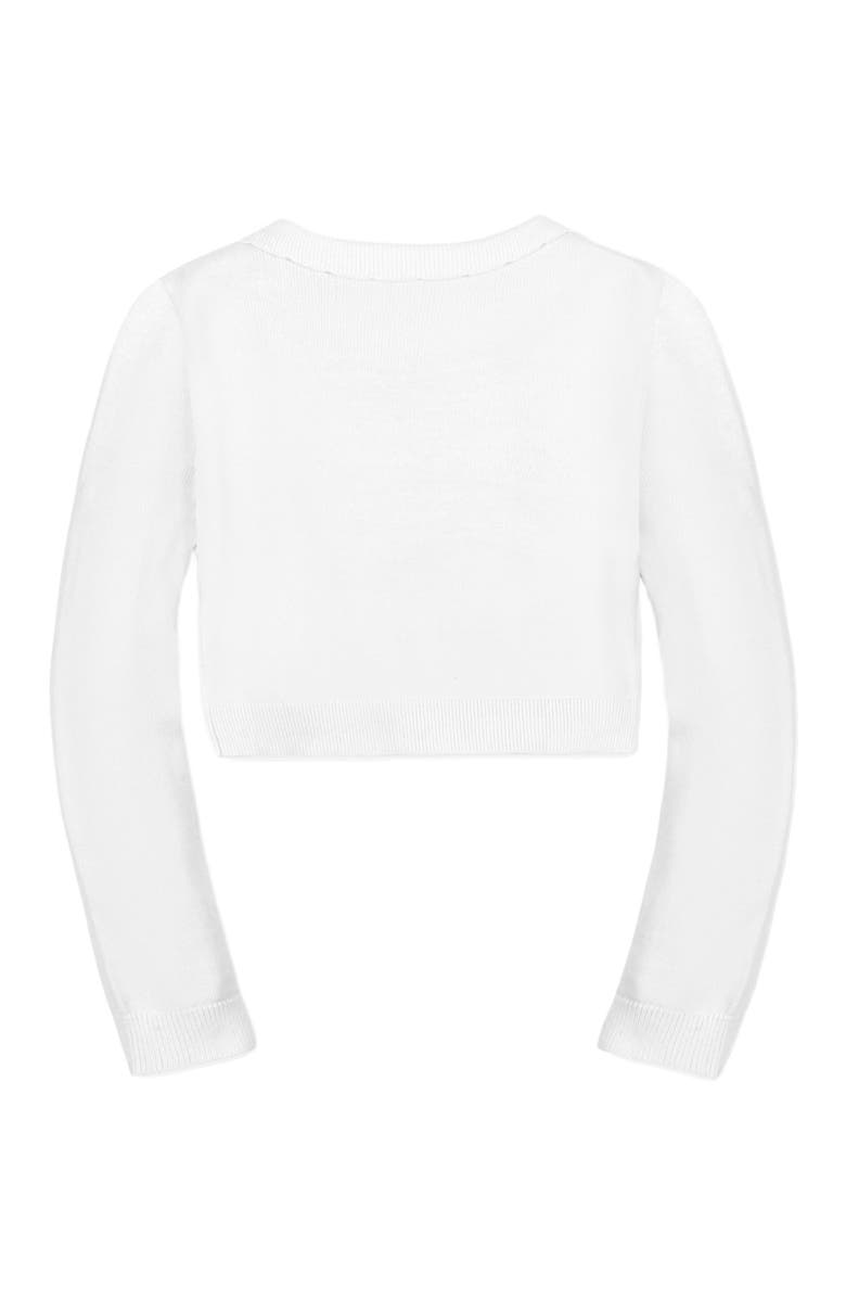 Hope & Henry Girls' Organic Scallop Edge Cardigan, Kids, Alternate, color, White Scallop Edge