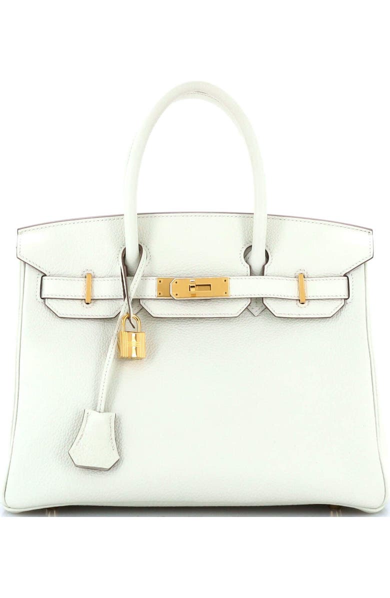 Pre-Owned Hermes Birkin Handbag Light Togo with Gold Hardware 30, Main, color,