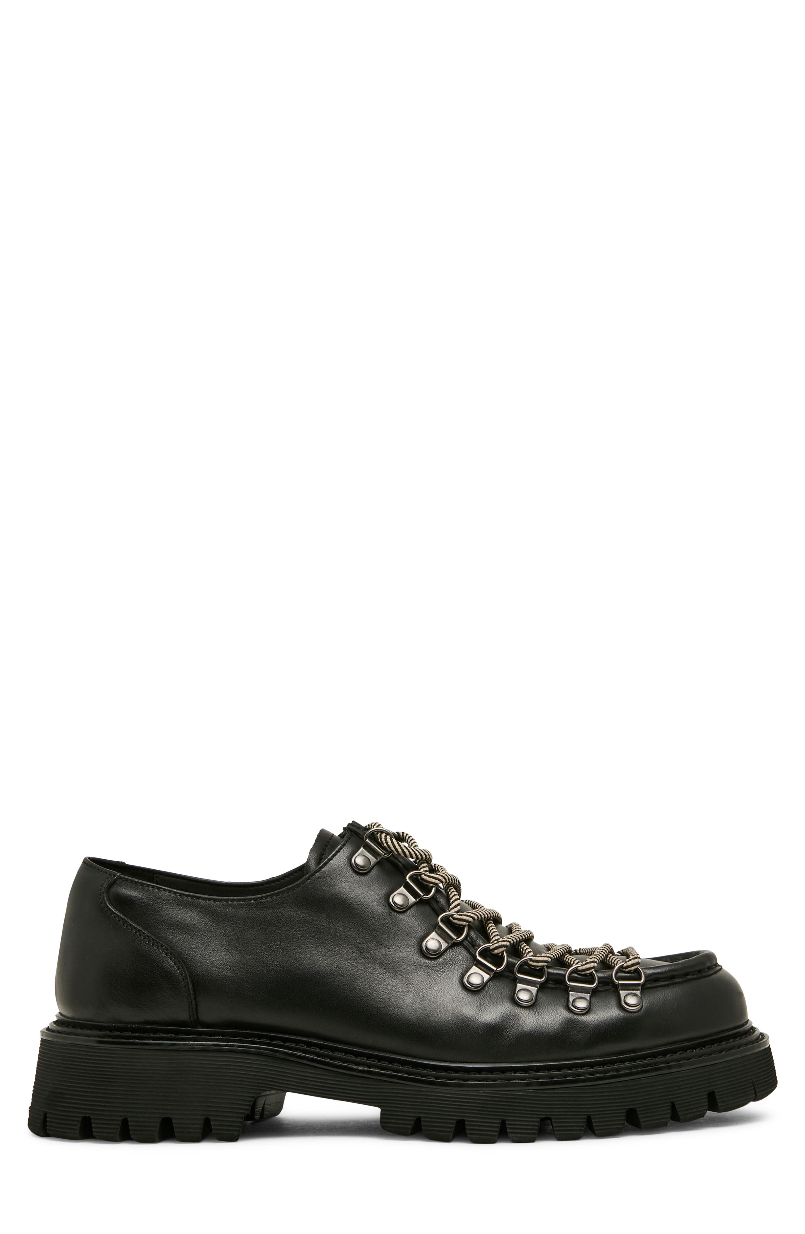 Campello Leather Moc Toe Oxford, Alternate, color, BLACK LEATHER