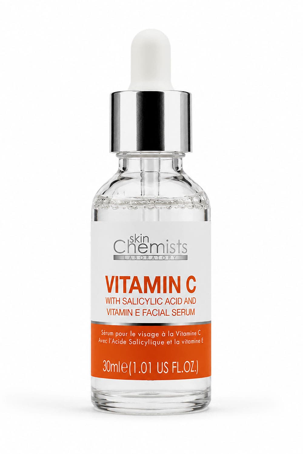 Anti-Aging Vitamin C Salicylic Acid Facial Serum 30ml for Acne & Blemishes, Large Pores