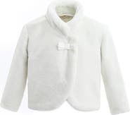 Tulleen Bow Collar Plush Coat
