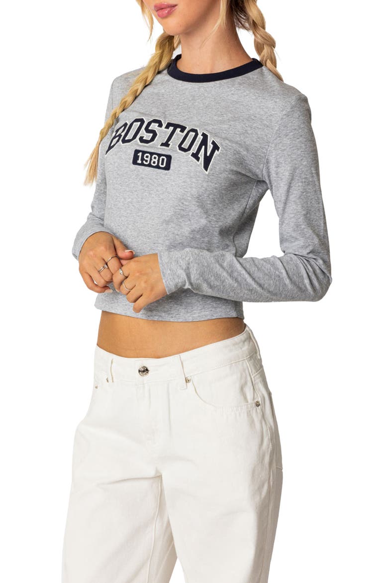 Boston Long Sleeve T-Shirt, Alternate, color, GRAY-MELANGE
