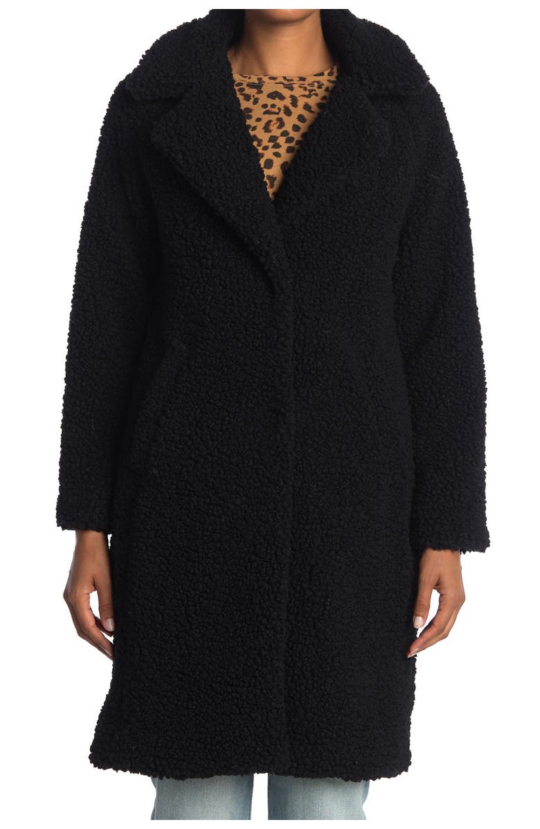 Lucky Brand Faux Shearling Teddy Coat, Alternate, color, 