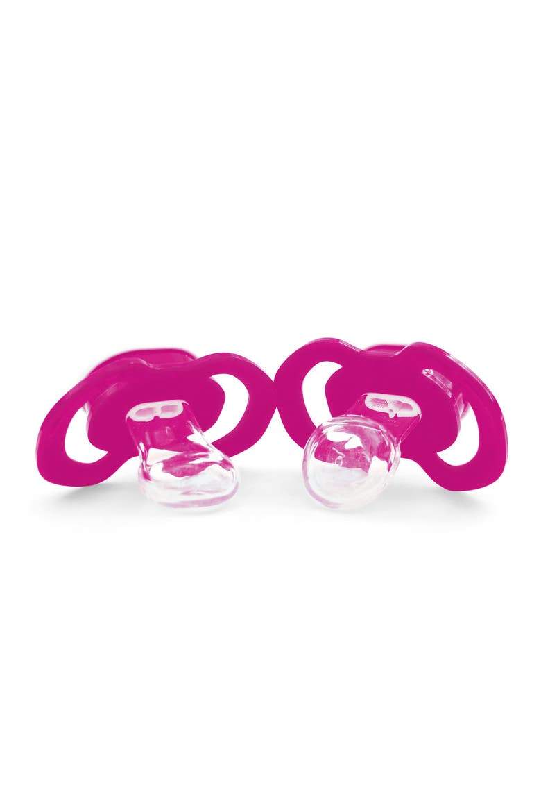 Miami Dolphins Pink Pacifier 2-Pack, Alternate, color, Multicolor