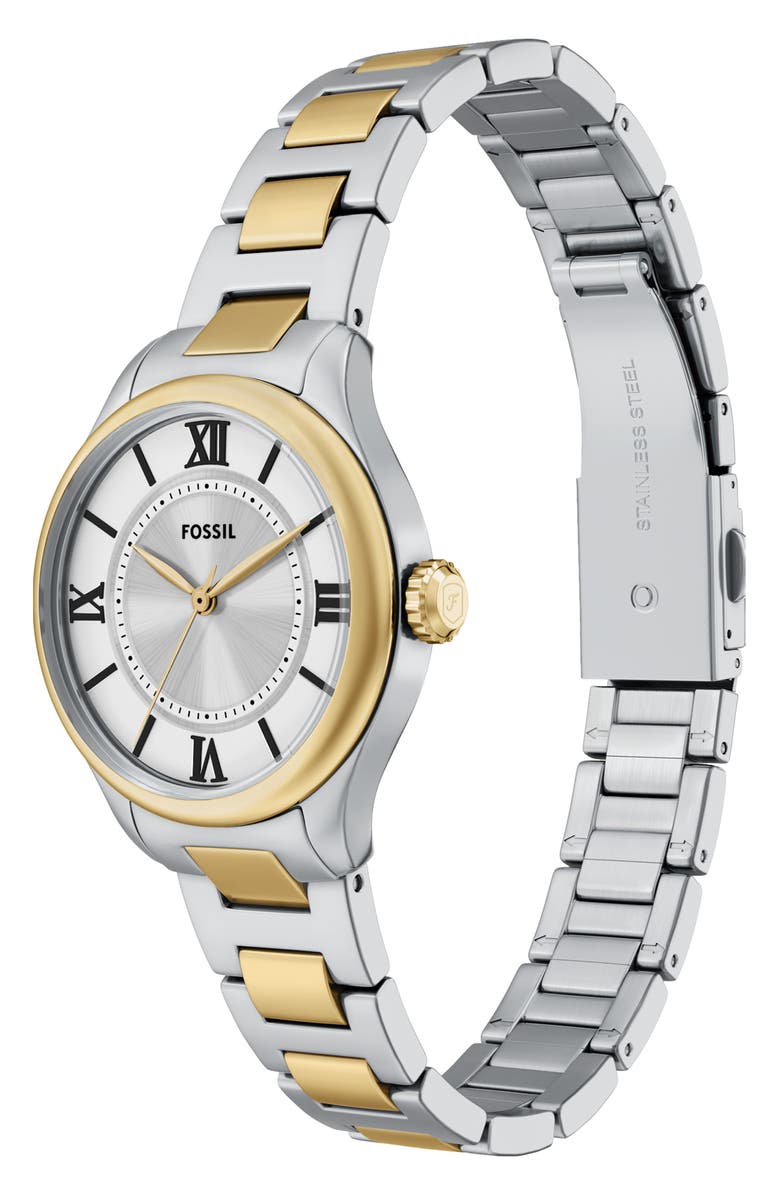 Fossil Gilmore Bracelet Watch, 28mm, Alternate, color, Two-Tone