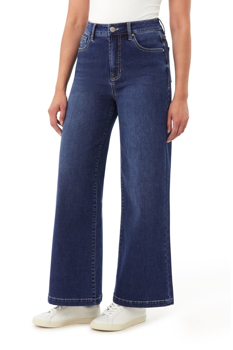 Parisian Café 30-inch Ultra High Rise Wide Leg Knit Jeans, Alternate, color, CELESTE