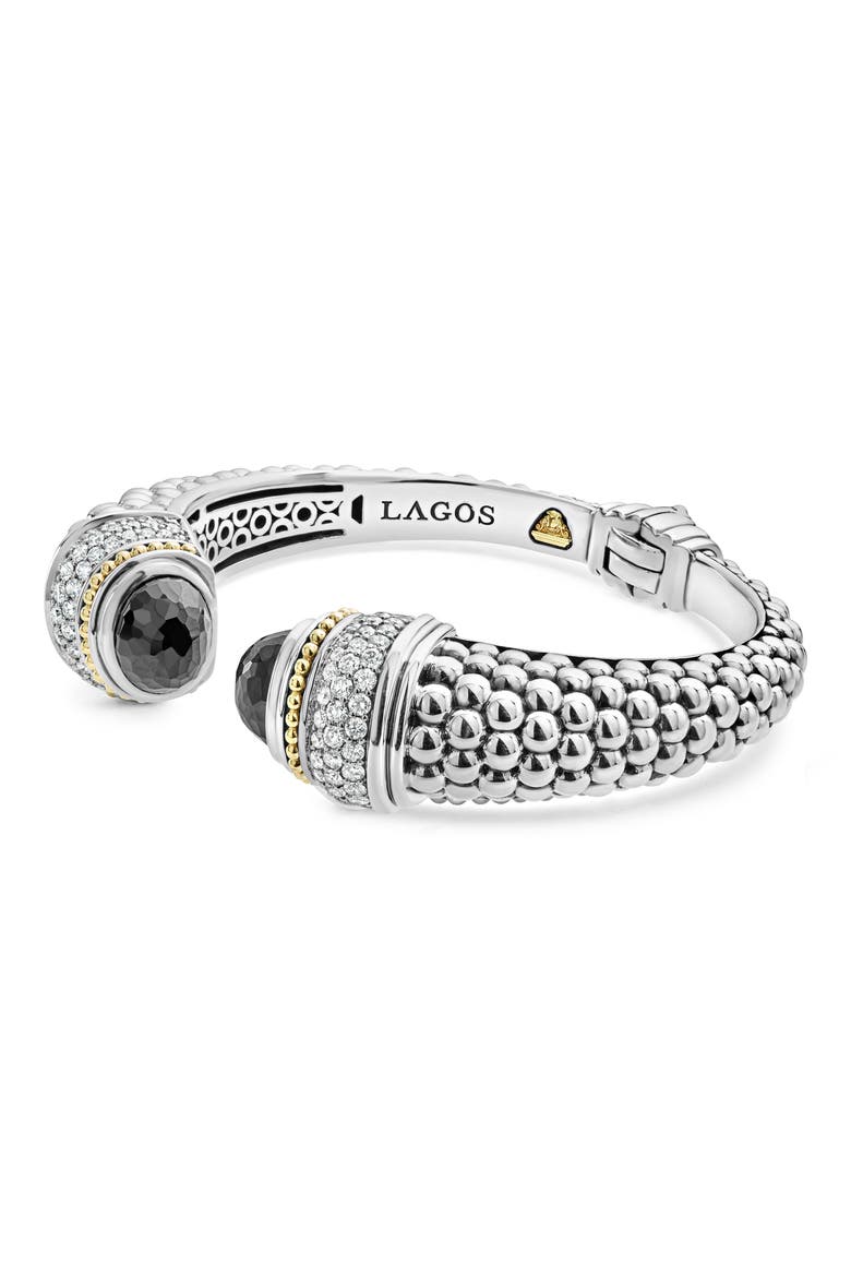 Rittenhouse Diamond & Semiprecious Stone Wrist Cuff, Alternate, color, BLACK