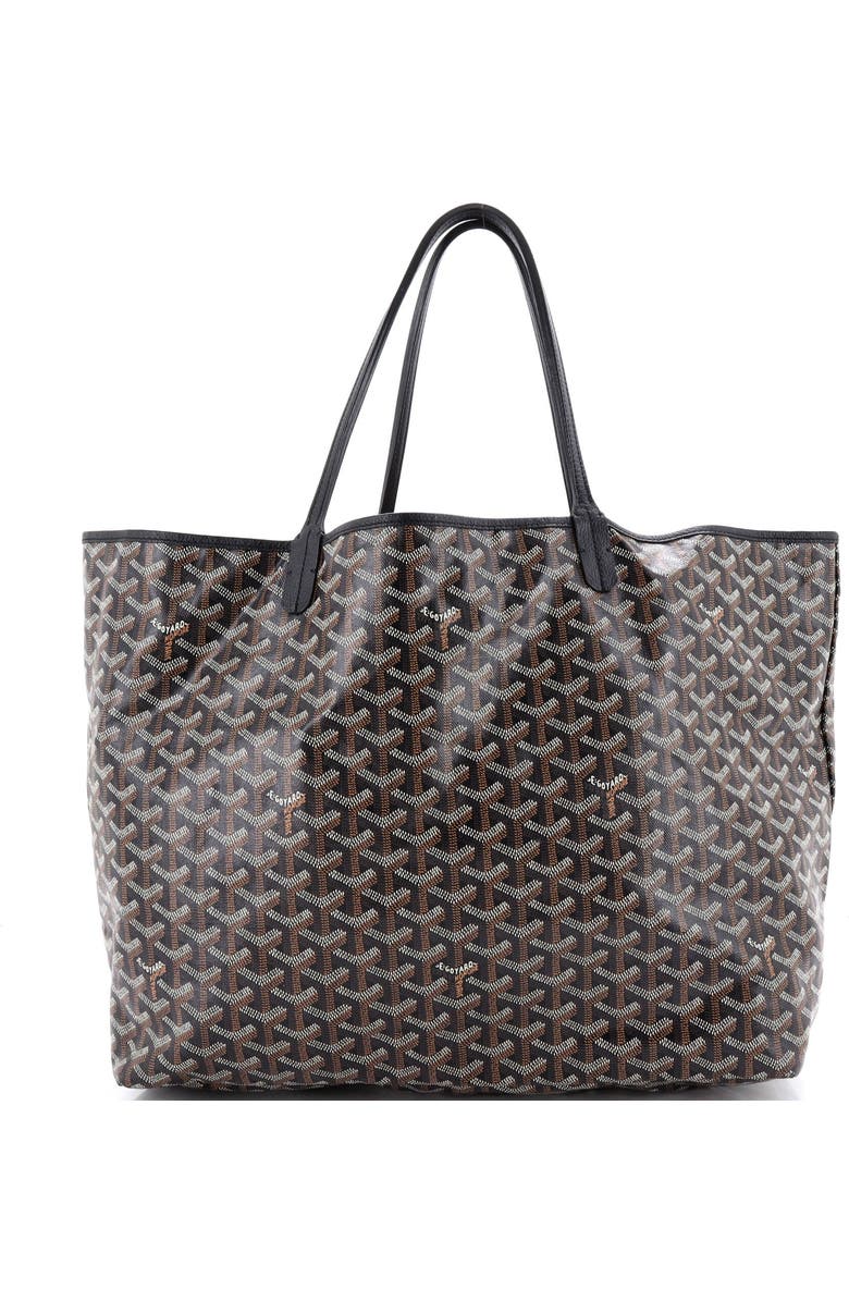 Pre-Owned Goyard Saint Louis Tote Coated Canvas GM, Main, color, Brown