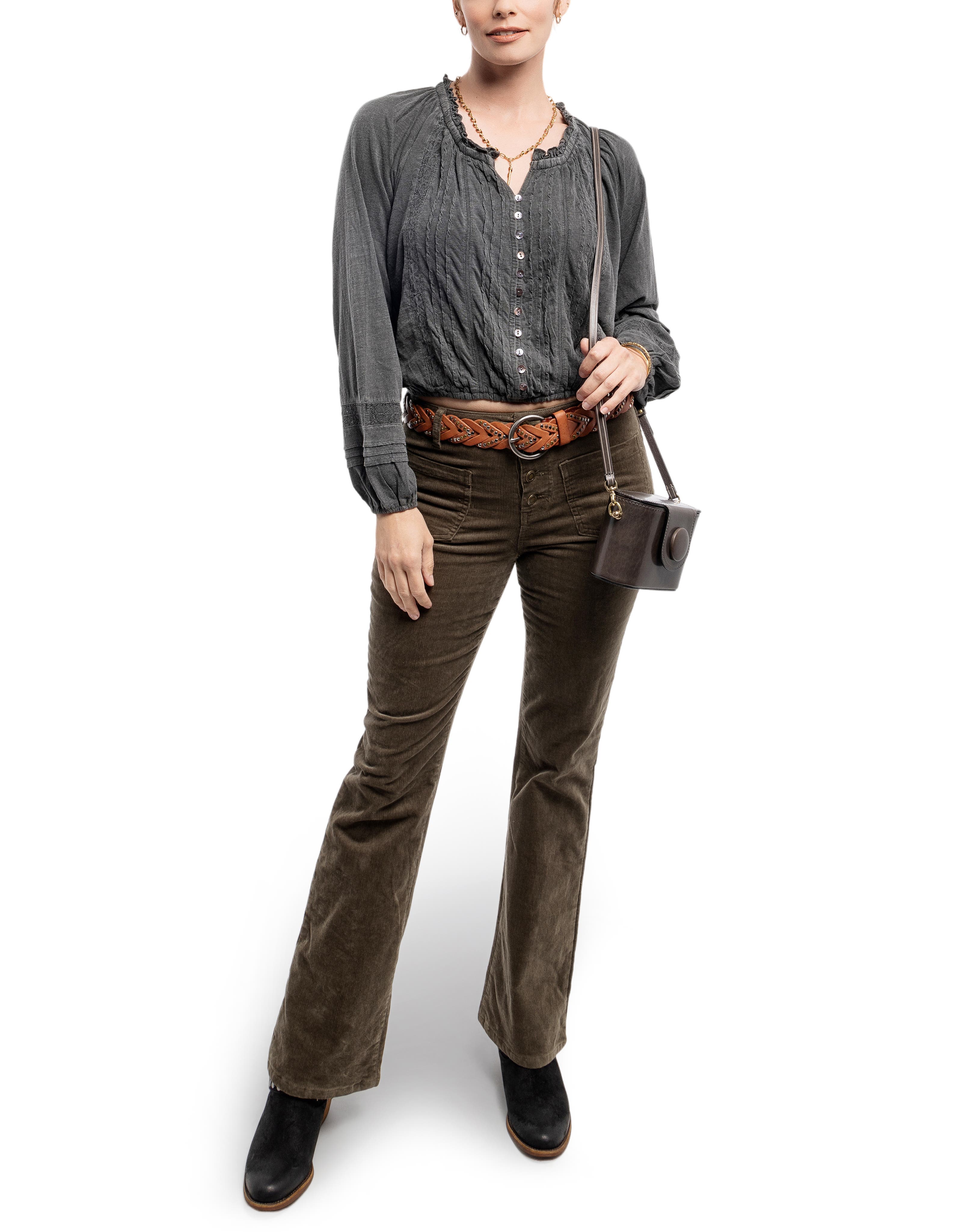 OLD TREND Begonia Genuine Leather Vintage Case Crossbody, Alternate, color, Grey