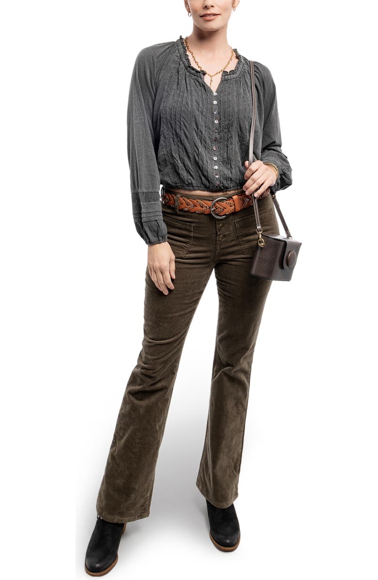 OLD TREND Begonia Genuine Leather Vintage Case Crossbody, Alternate, color, Grey