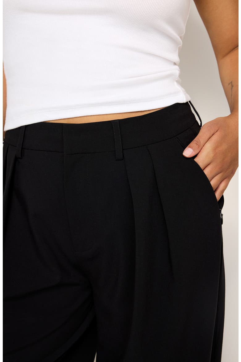 Good '90s Suiting Pleated Wide Leg Pants, Alternate, color, BLACK001