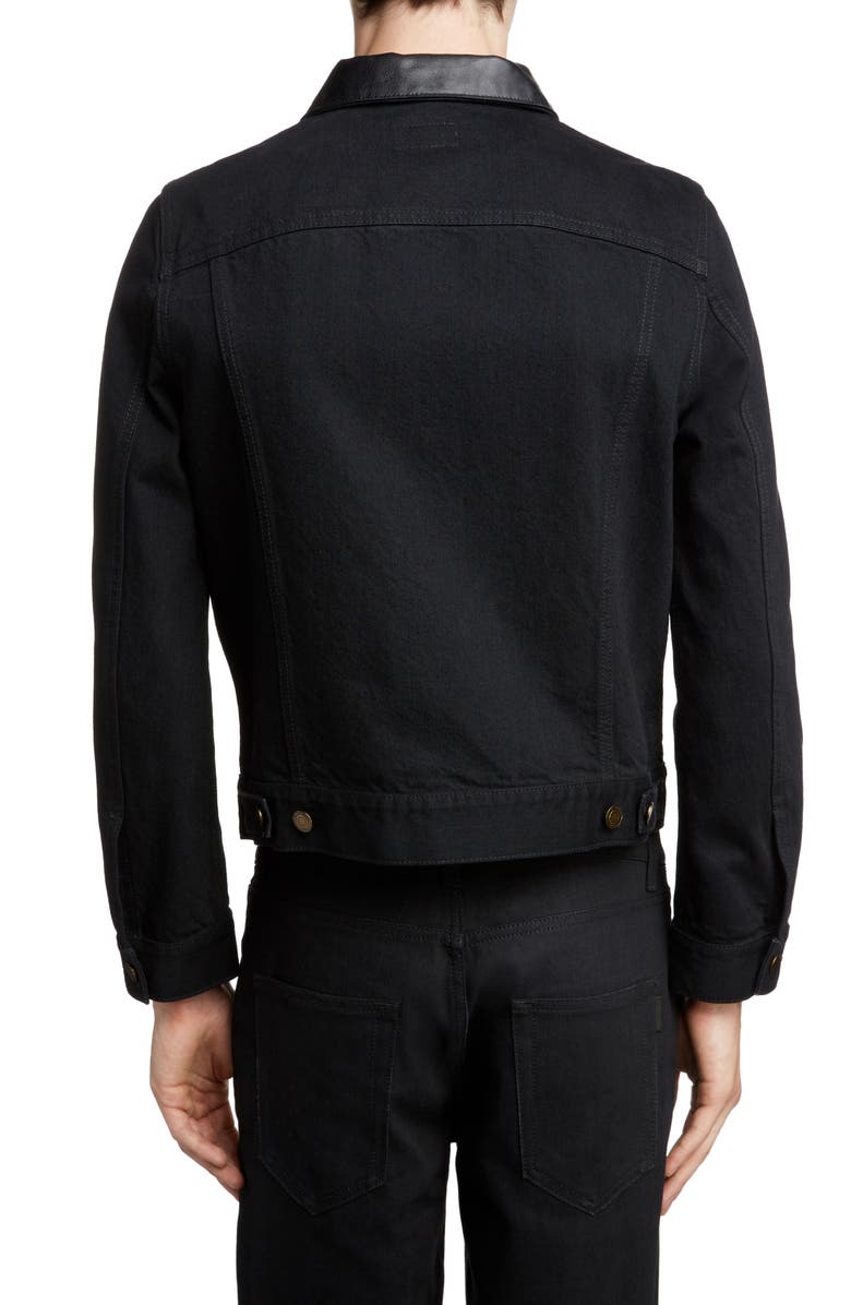 Saint Laurent Fitted Denim Jacket, Alternate, color, 