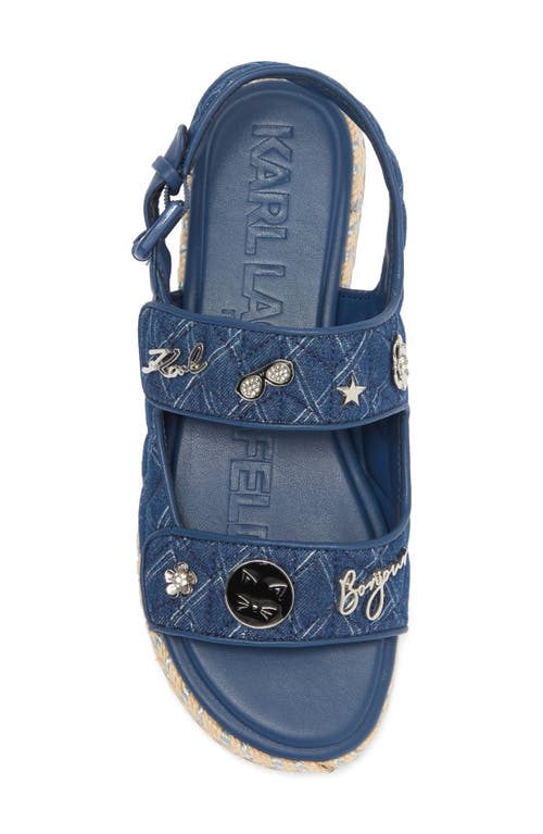 Karl Lagerfeld Paris Charley Slingback Espadrille Sandal In Blue