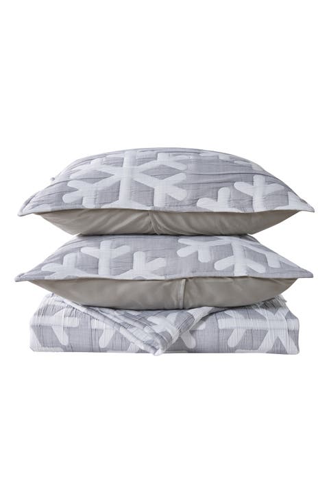 Matelass Snowflake Quilt Set