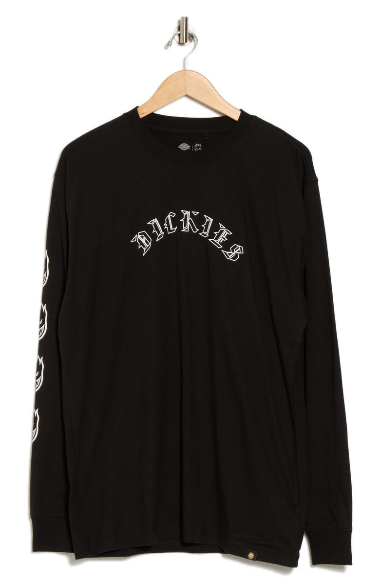 Dickies x Spitfire Long Sleeve Cotton Graphic T-Shirt, Alternate, color, Black
