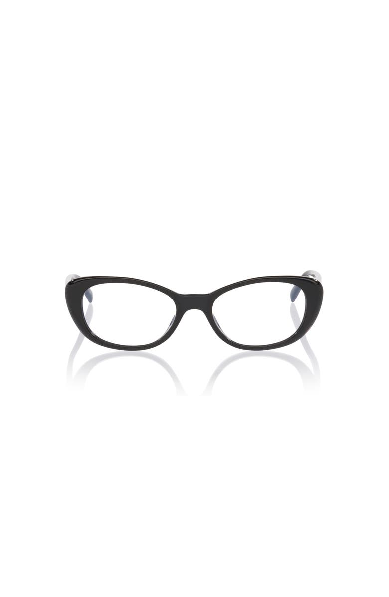 Saint Laurent 52mm Cat Eye optical glasses, Alternate, color, Black