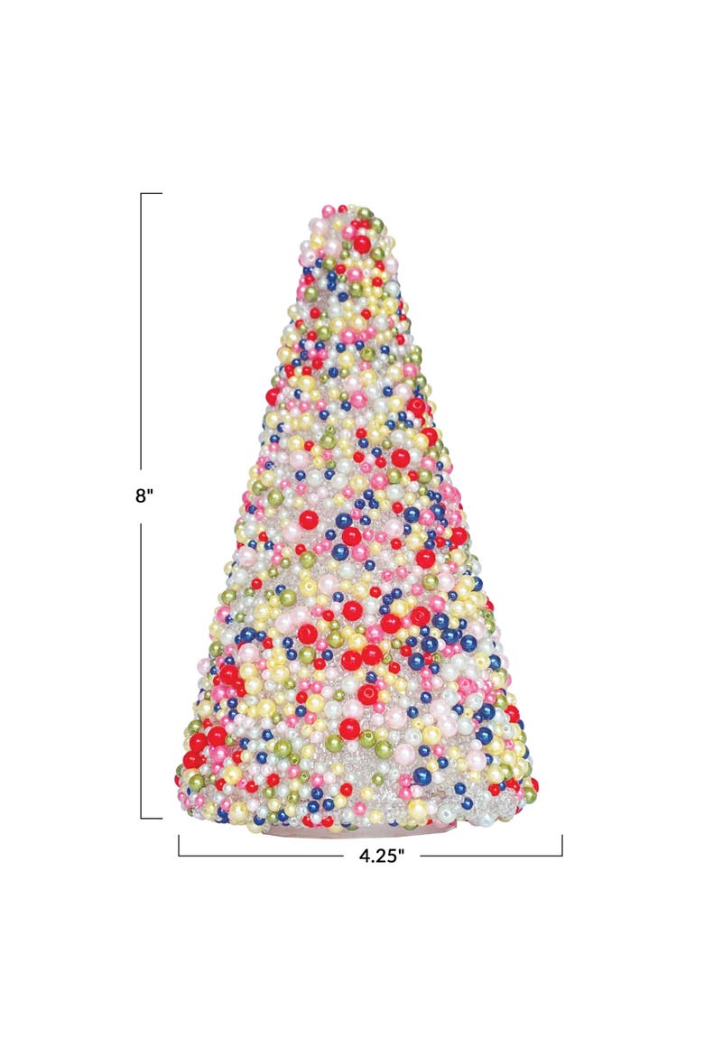 Beaded Glass Tree with Acrylic Accents, Alternate, color, Multicolor