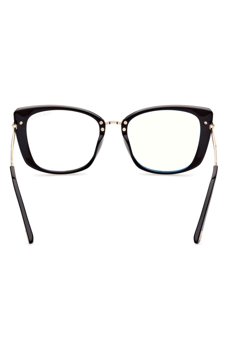 TOM FORD 53mm Cat Eye Blue Light Blocking Glasses, Alternate, color, 