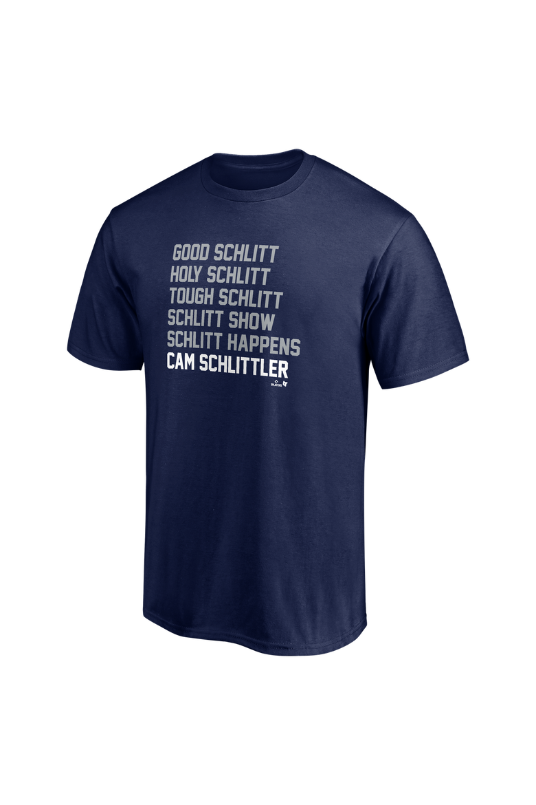 Unisex BreakingT Cam Schlittler Navy Schlitt List T-Shirt, Main, color, Navy