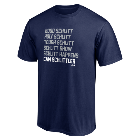 Unisex BreakingT Cam Schlittler Navy Schlitt List T-Shirt