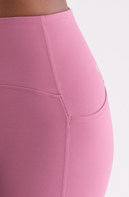 Zella Studio Luxe High Waist Pocket Crop Leggings In Pink