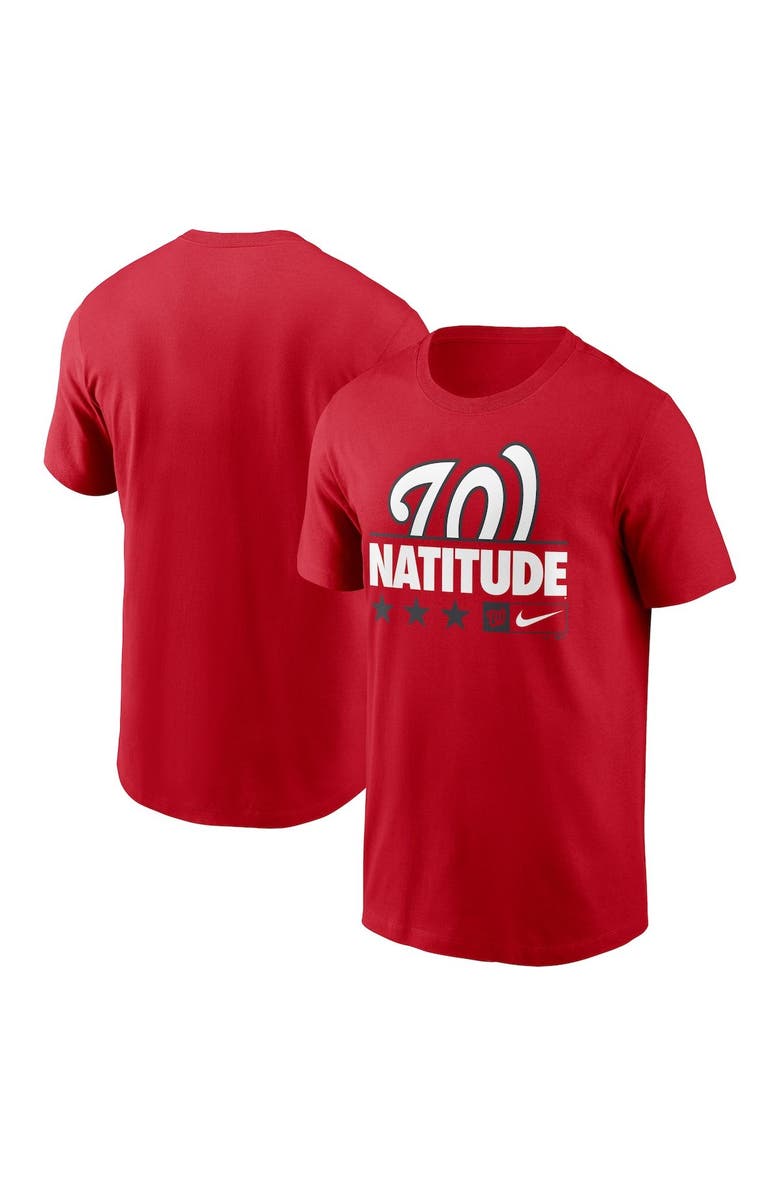 Nike Men's Nike Red Washington Nationals Natitude Local Team T-Shirt, Main, color, 