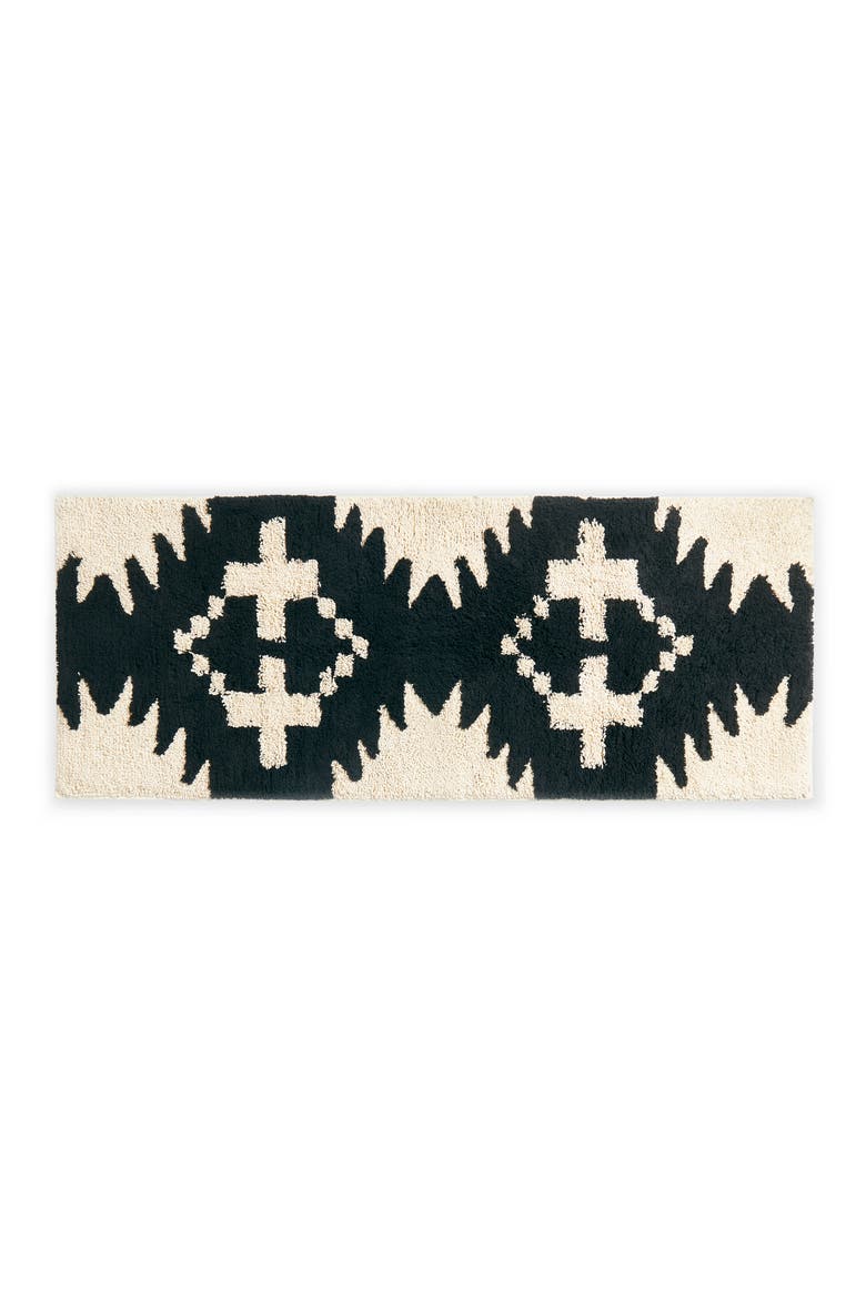 Spider Rock Bath Rug, Main, color, BLACK/WHITE