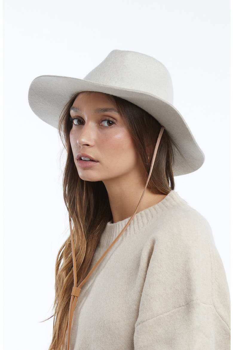 Wool Fedora Hat, Alternate, color, SMOKE MARLE