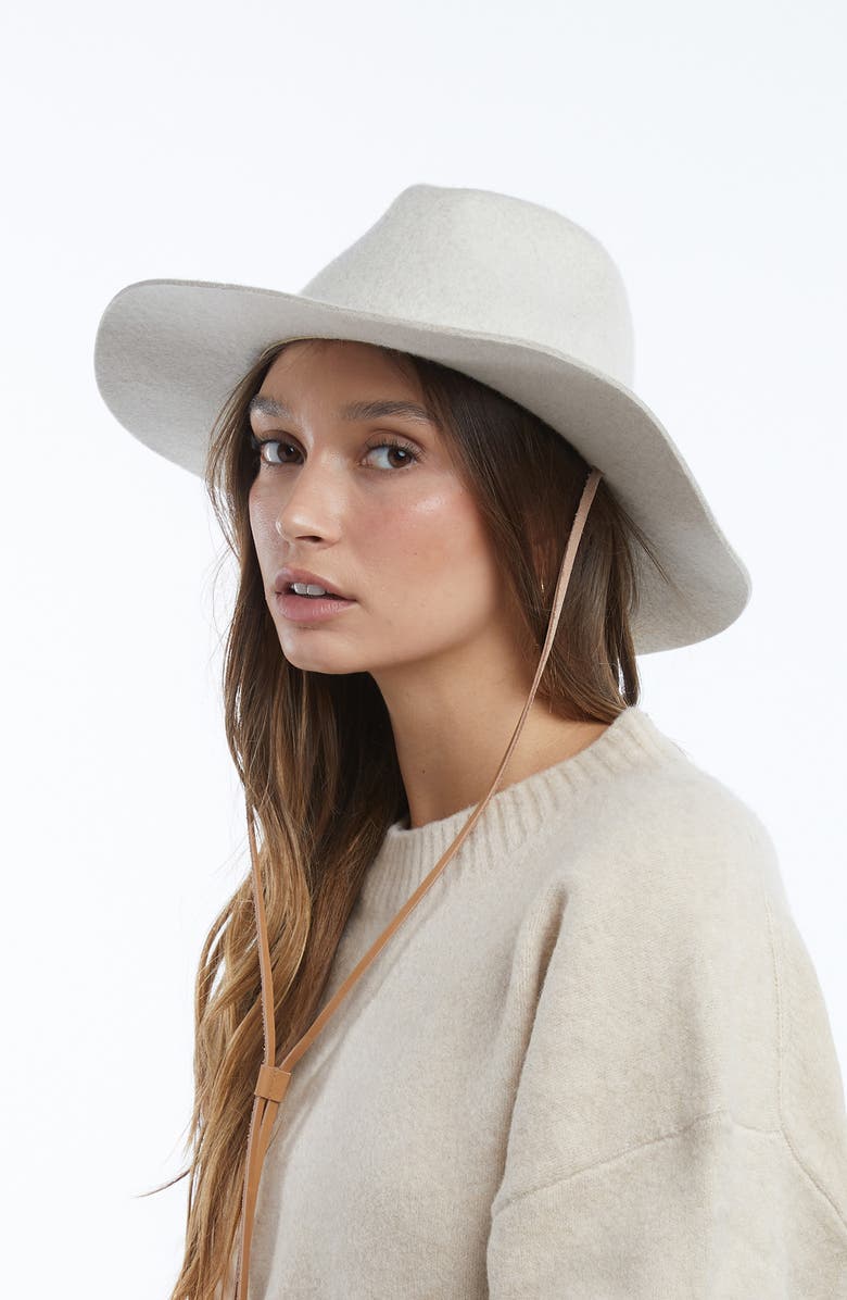 Wyeth Wool Fedora Hat, Alternate, color, Smoke Marle