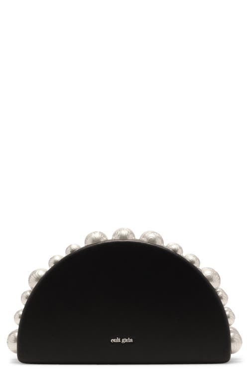 Cult Gaia Gili Leather Clutch in Black at Nordstrom