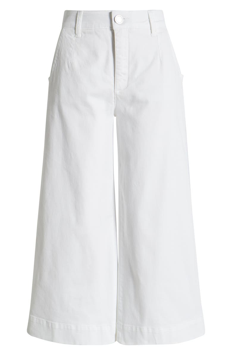 Wit & Wisdom Whitney Skyrise Crop Wide Leg Jeans, Alternate, color, Optic White