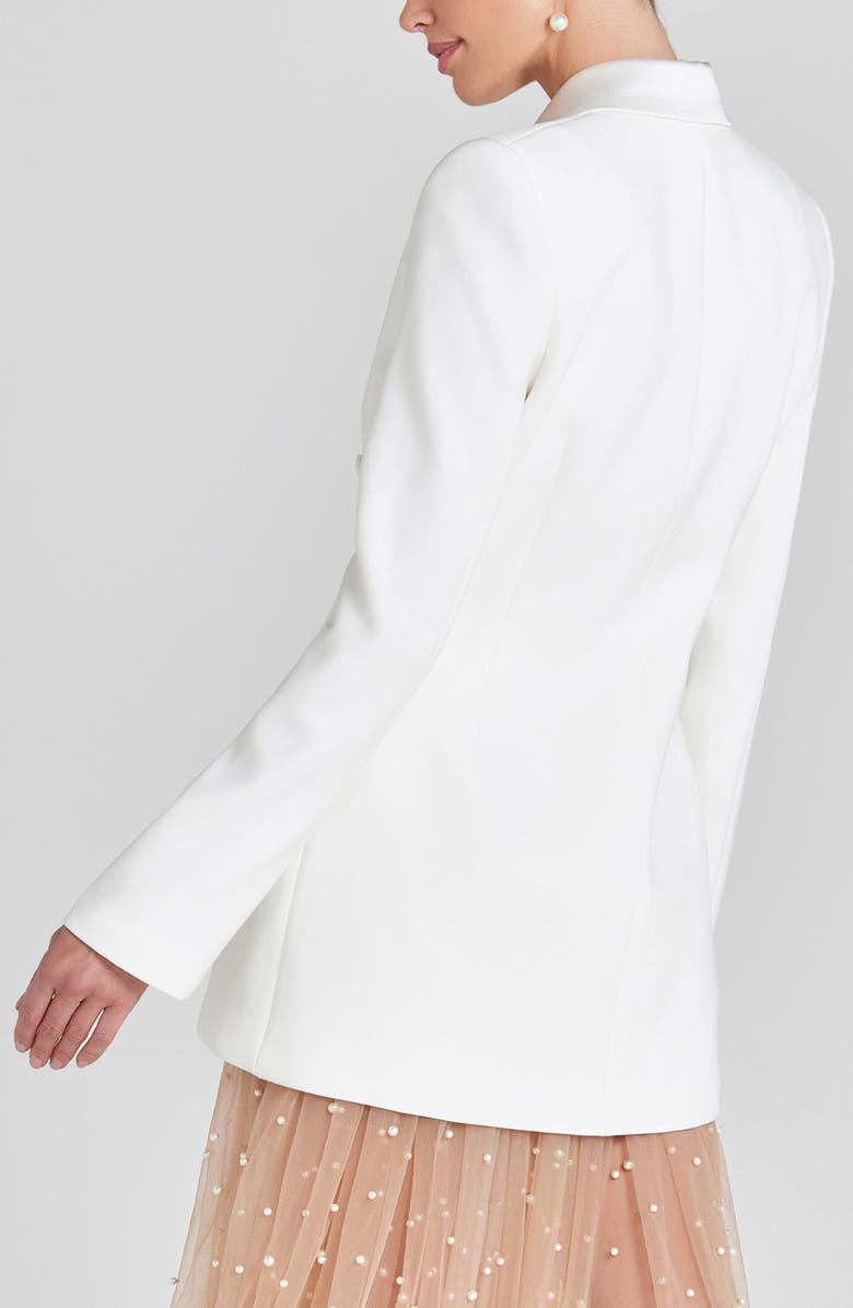 NADINE MERABI Monica Double Breasted Blazer, Alternate, color, White