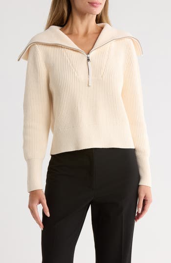 Kenneth Cole Shaker Stitch Quarter Zip Sweater | Nordstromrack